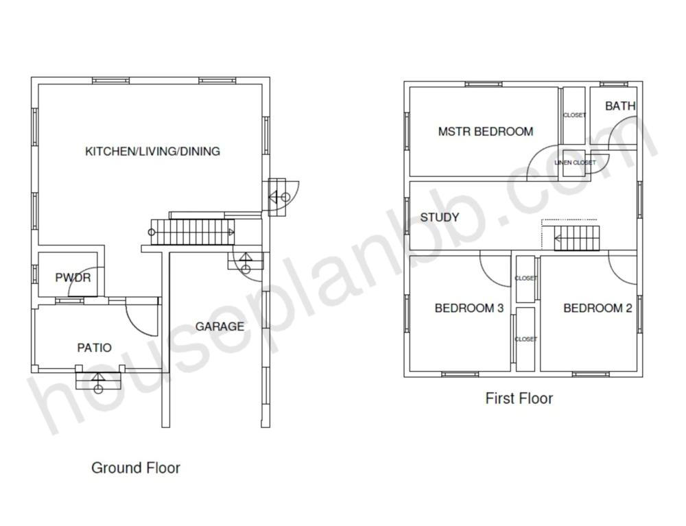 houseplanbb.com - View our sample home designs - 1 bedroom plans, 2