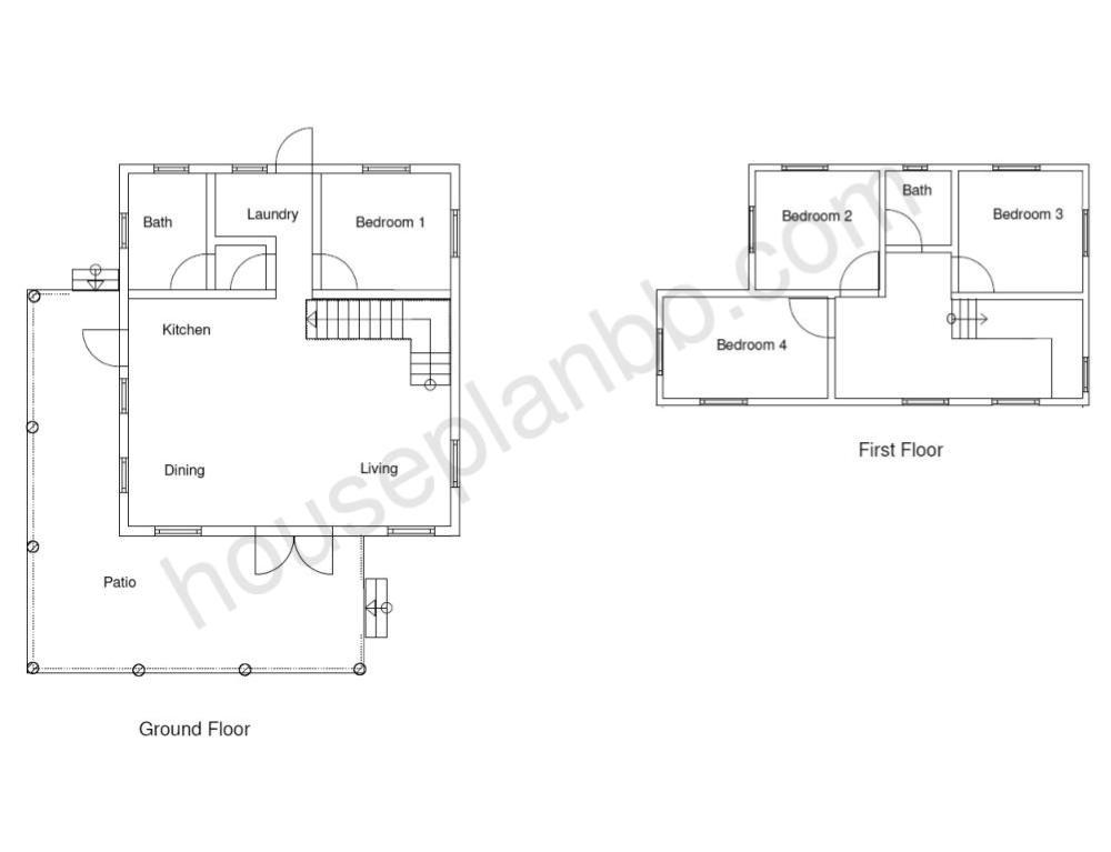 houseplanbb.com - View our sample home designs - 1 bedroom plans, 2